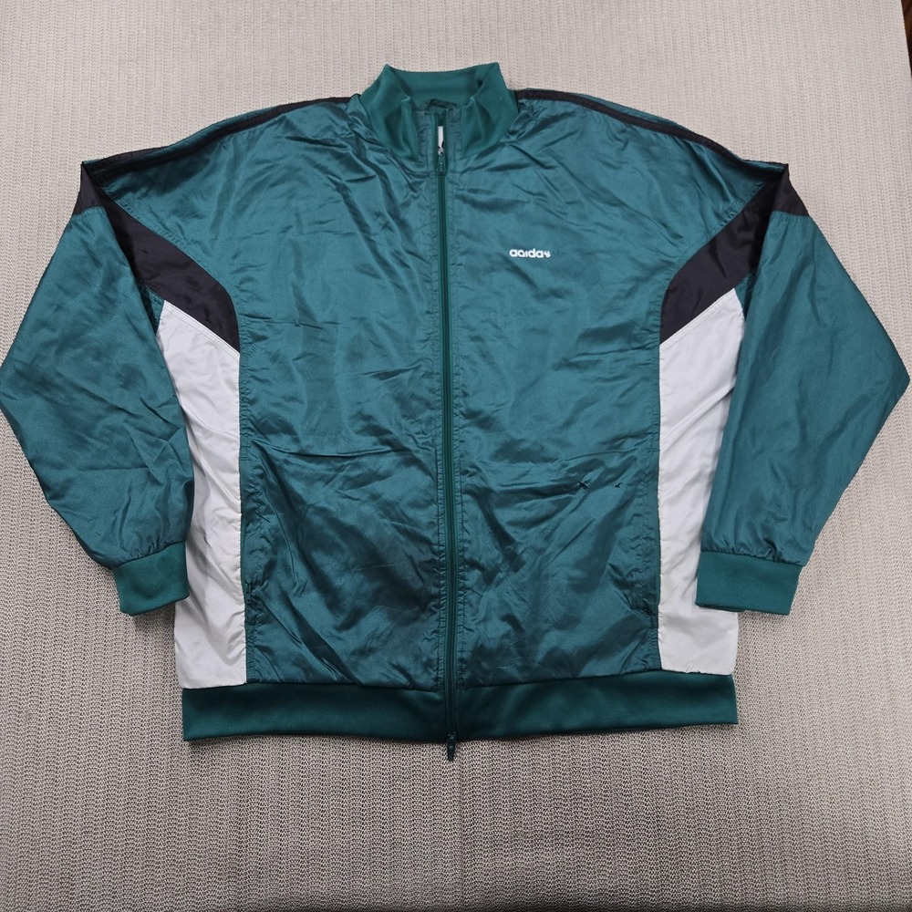 Adidas Originals Track Jacket Mens XL Green Teal Colorblock CLR 84 Challenger
